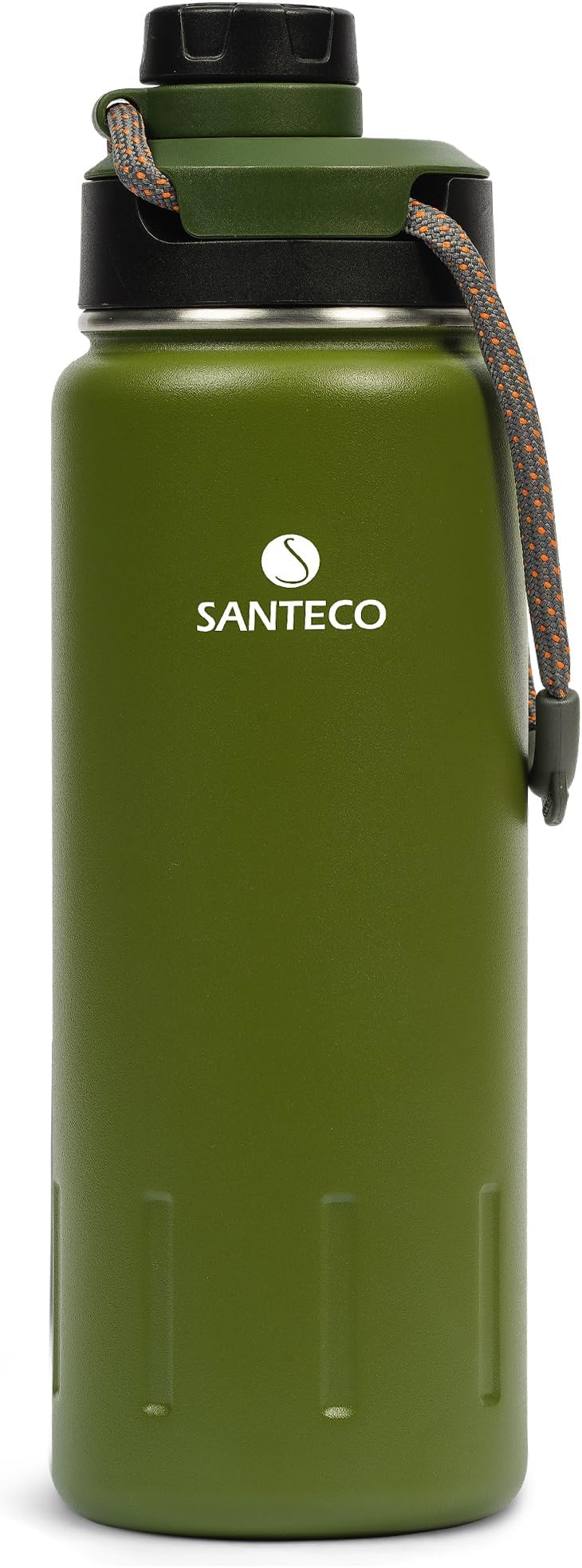 Insulated Water Bottles 24 oz, Stainless Steel Bottle with Lanyard & Wide Mouth Spout Lid, Leak Proof, Double Wall Vacuum Water Bottle, Keep Drinks Hot & Cold for Hiking Camping
