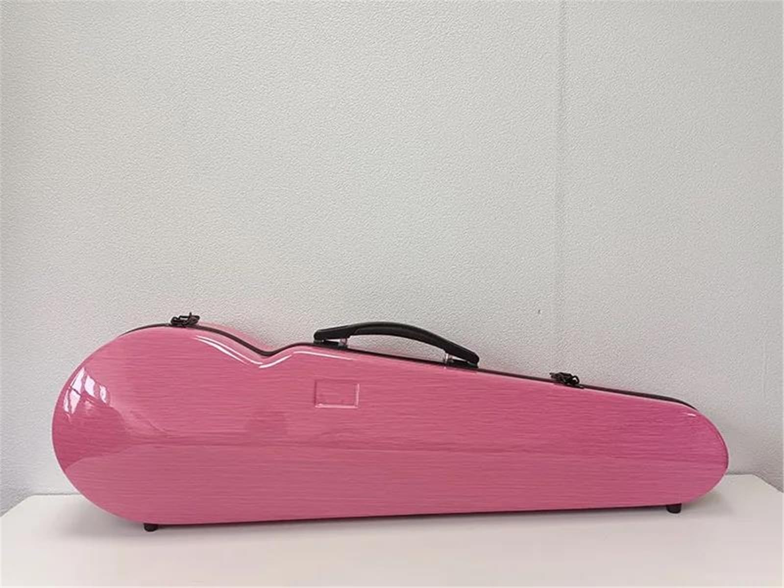 Estuche Para Violín 4/4 3/4 1/2 1/4 1/8 Caja De Violín Ligera De Doble Hombro De Fibra De Carbono Accesorio Para Violín Caja De Violín(Pink,1 2/1 4)