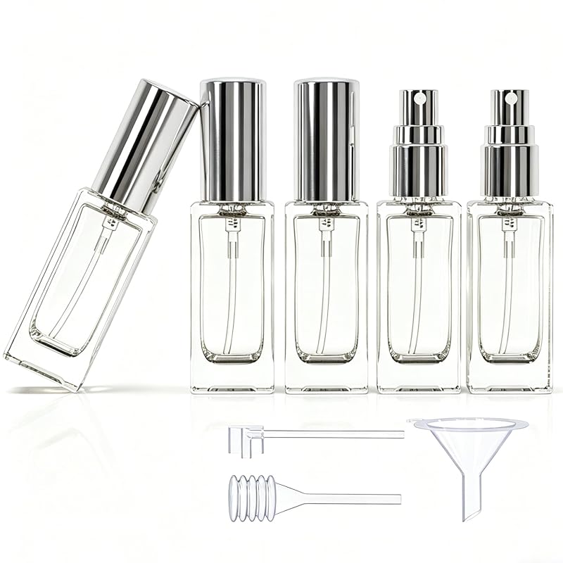 seafulee Frasco Atomizador de Vidro Recarregável para Perfume, 5 mL, Pacote com 5