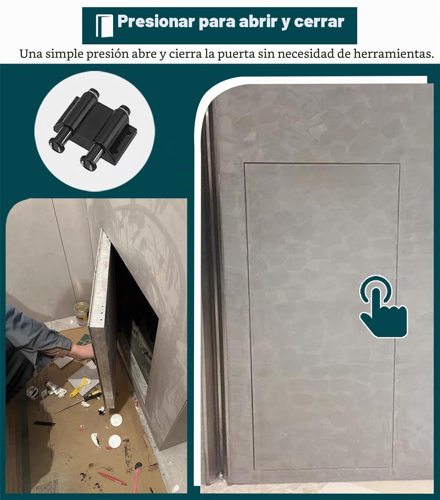 ZIMGOD Trampilla Pladur Panel de Acceso Alicatable Apertura por Presión, Puerta Metálica Oculta para Ducha, Trampilla de Inspección de Plomería de Yeso, Placas para Tapar Orificios(14x14in (35x35cm))