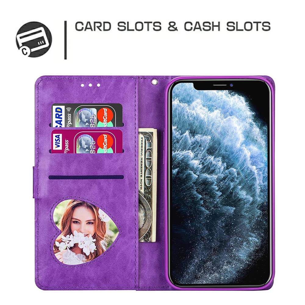 Custodia per Xiaomi Redmi Note 10 Cover Portafoglio Glitter Magnetica Adsorbimento Automatico Premium Viola PU Pelle Custodia Cover Glitter Bling Brillantini Disegni Flip Cover in Pelle a Libro Case