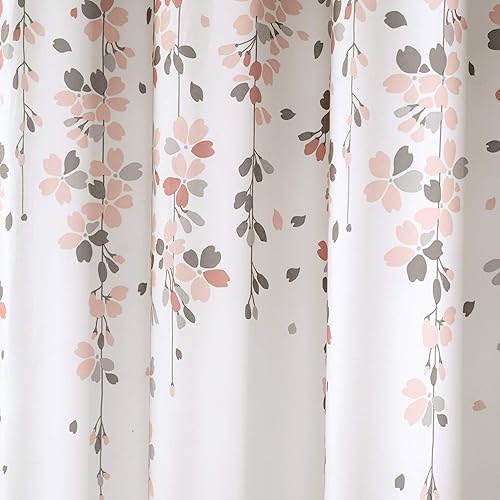 Miniatura 3 de Lush Decor Weeping Flower Shower Curtain, Blush & Gray