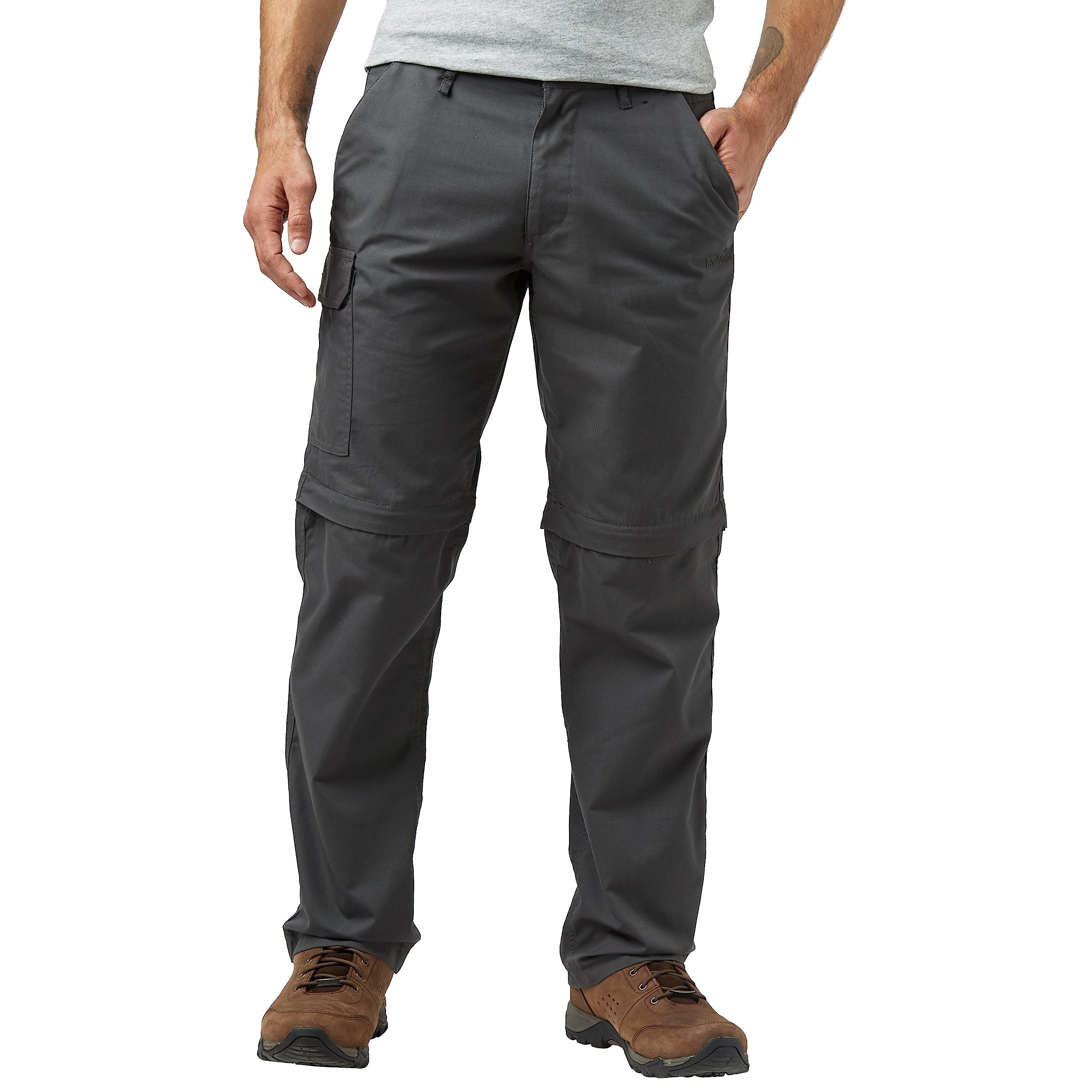 Peter Storm Men's Grey Ramble Ii Convertible Trousers Large
