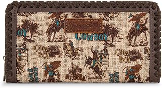 Montana West X Warngler Wallet Women Western Cowboy Wallets for Women Large Capacity Bifold Wallet, Card Cases & Money Organizers White Clutch Phone Wallets with ID Window