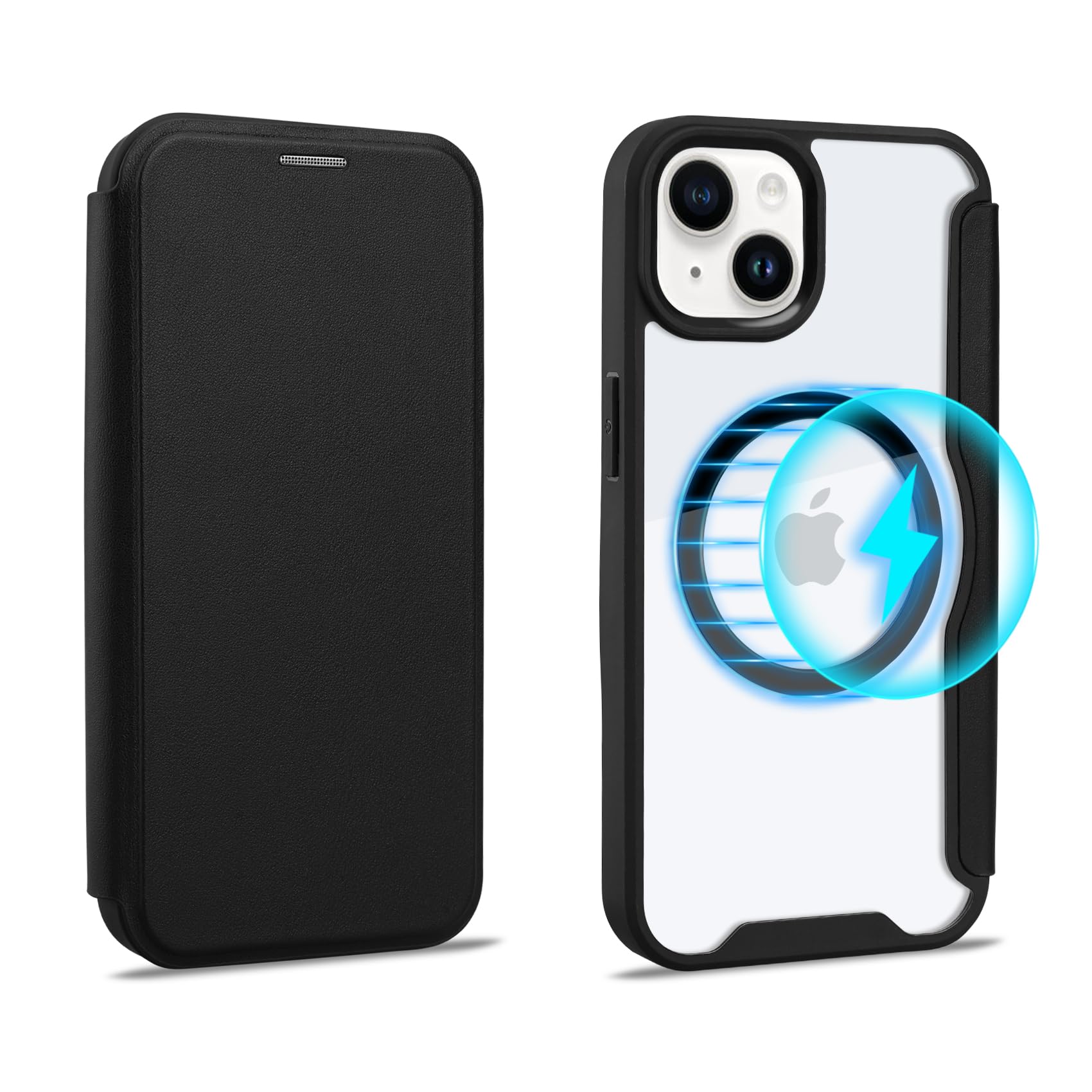Amazon.co.jp: Wiikcokia iPhone 15 用 ケース 手帳型 背面クリア 