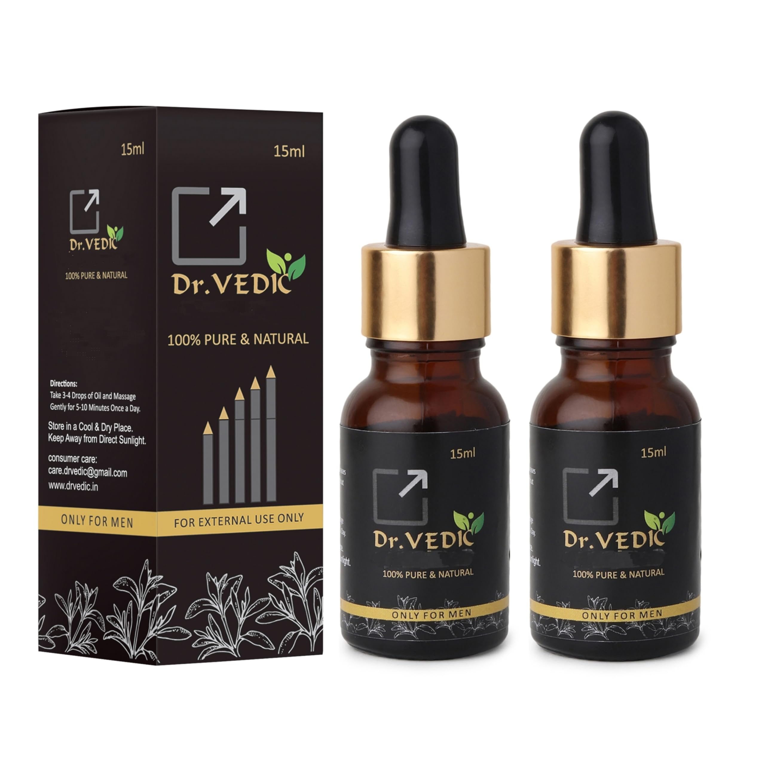 Dr.Vedic Oil Pure & Natural (15ml) Pack Of 2 (B0D67F8GPD) Amazon Price History, Amazon Price Tracker