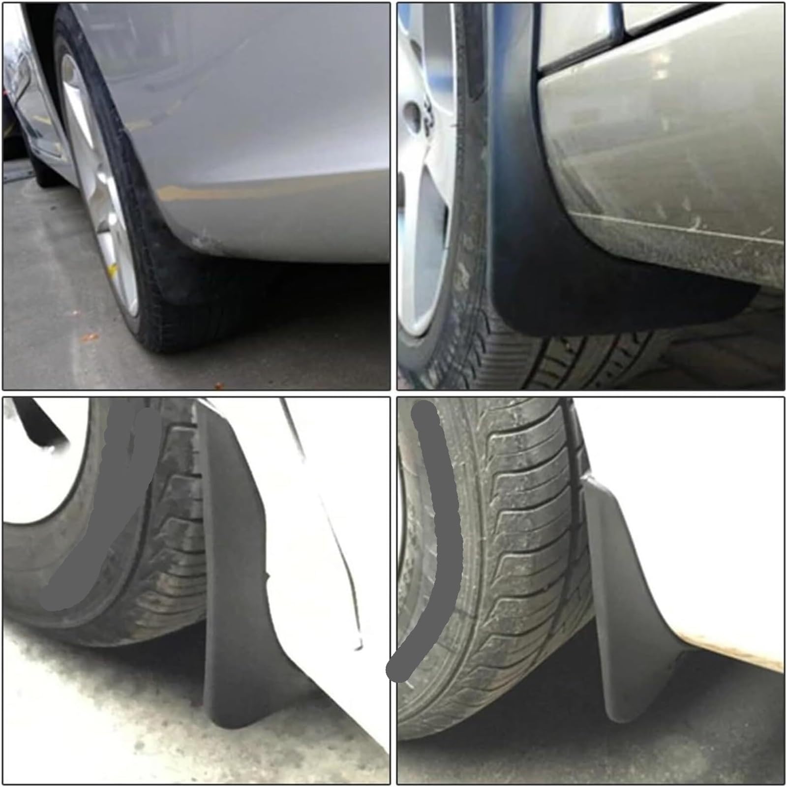 Guardabarros del Coche Guardabarros para Peugeot 408 sedán Delanteros y Traseros
