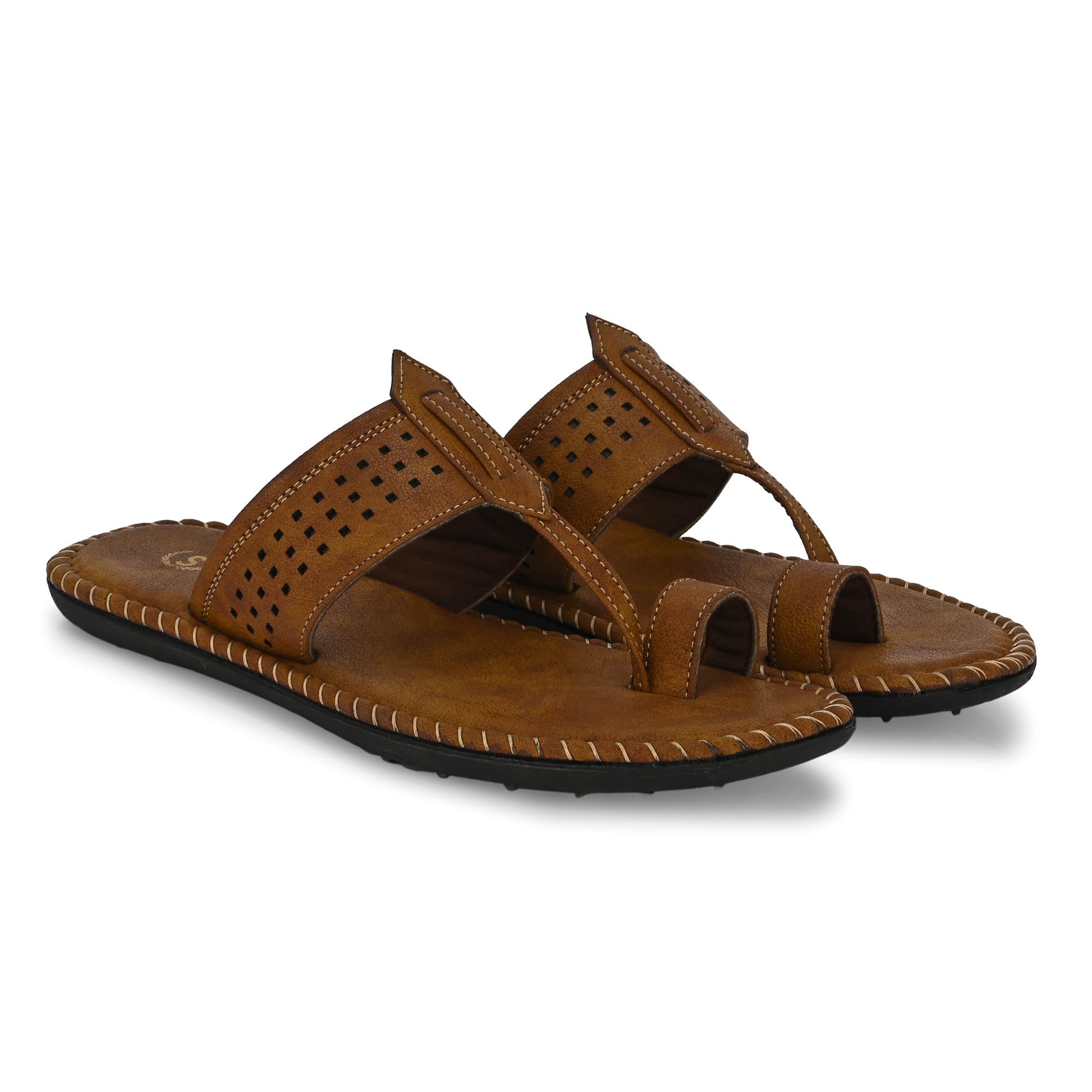 softy vegen Men's Ethnic Kohlapuri, Chappals & Slippers - Casual Footwear for Indoor/Outdoor Use | Cushioned Kohlapuri Slippers with Toering | Soft, Comfortable & Lightweight | Memory foam insole | Ethnic wear | Non slip sole | Casual and Trendy-picture-30