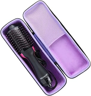co2crea Hard Travel Case Replacement for Revlon One-Step Hair Dryer & Volumizer& Styler (Black Case + Inside Purple)
