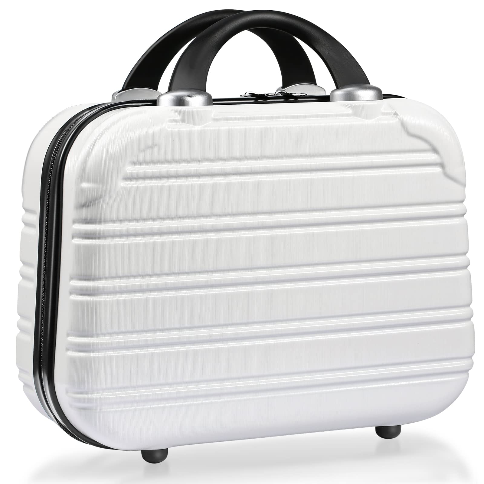 Photo 1 of 13inch Makeup Case PC ABS Cosmetic Case Hardshell Makeup Bag Organizerwhite