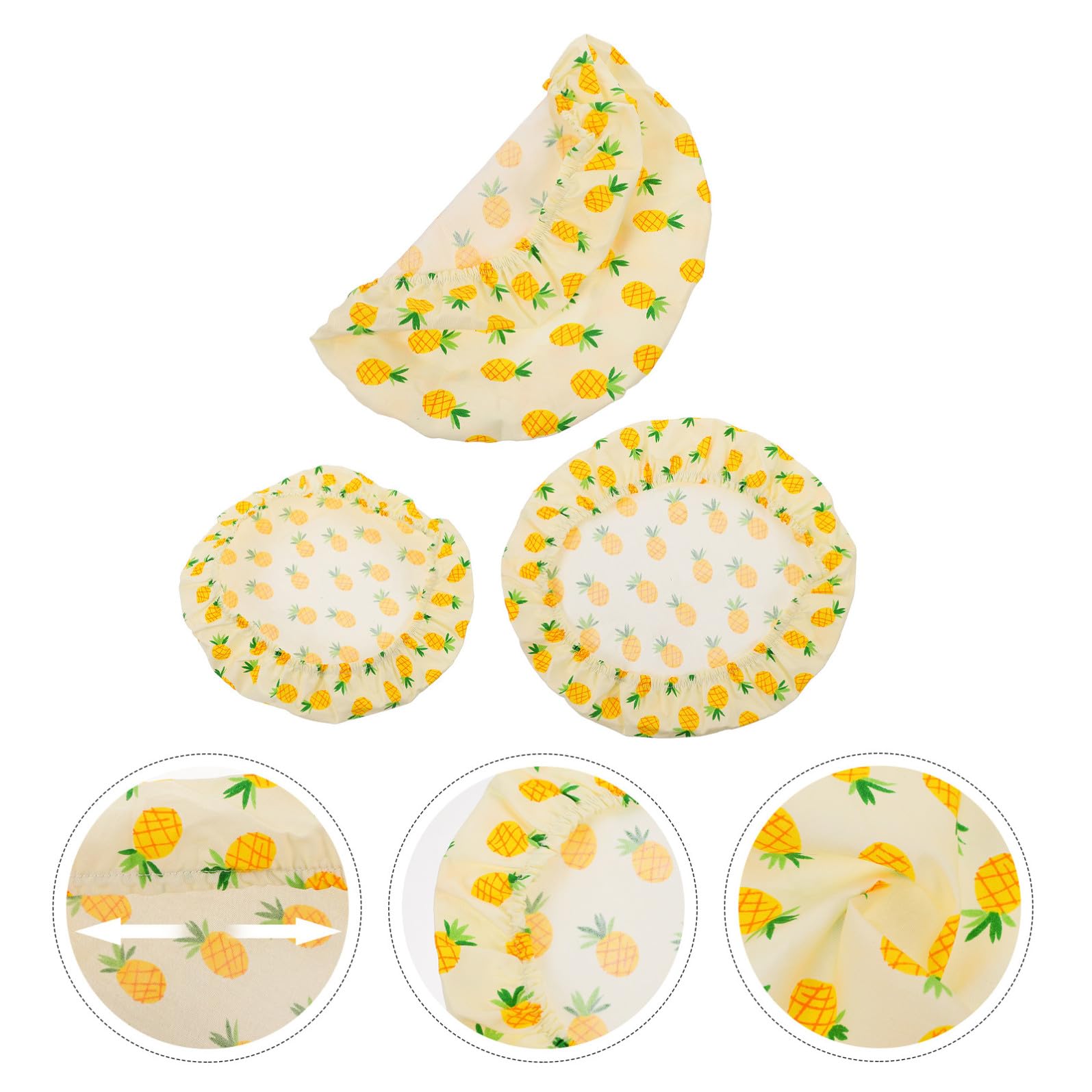 Holibanna 3 Pezzi Copri Ciotola per Alimenti Riutilizzabili, Set | Conservazione del Cibo, Uso in Cucina, Copertura Elastica per Contenitori e Piatti