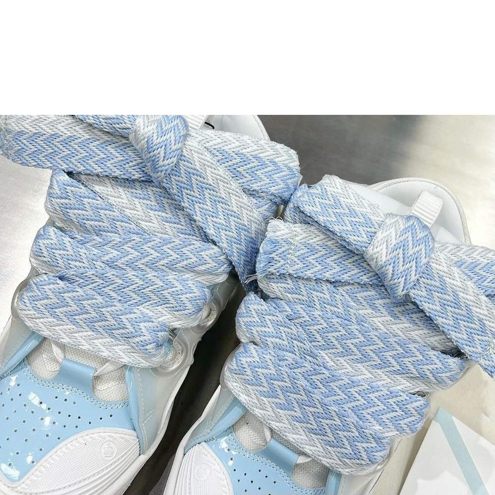 ZBDP - Scarpe sportive da uomo e donna, design a colori con linguetta, stile casual, colorato, in pelle abbinata