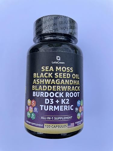 Miniatura 11 de Paquete de musgo marino y melena de león – Cápsulas de musgo marino silvestre de 300 mg y cápsulas de suplemento de melena de león de 350 mg