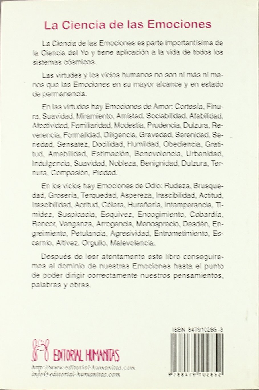 Ciencia De Las Emociones,La