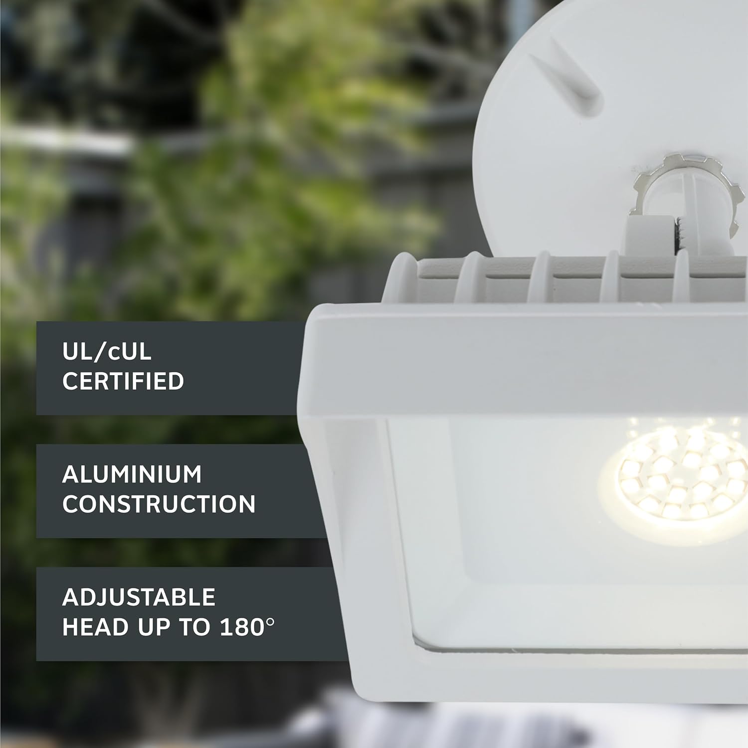 Designers Fountain FL2016N40-06 Integrated Led Adjustable Single-Head White Outdoor Flood Light, 1775 lm, 4000K