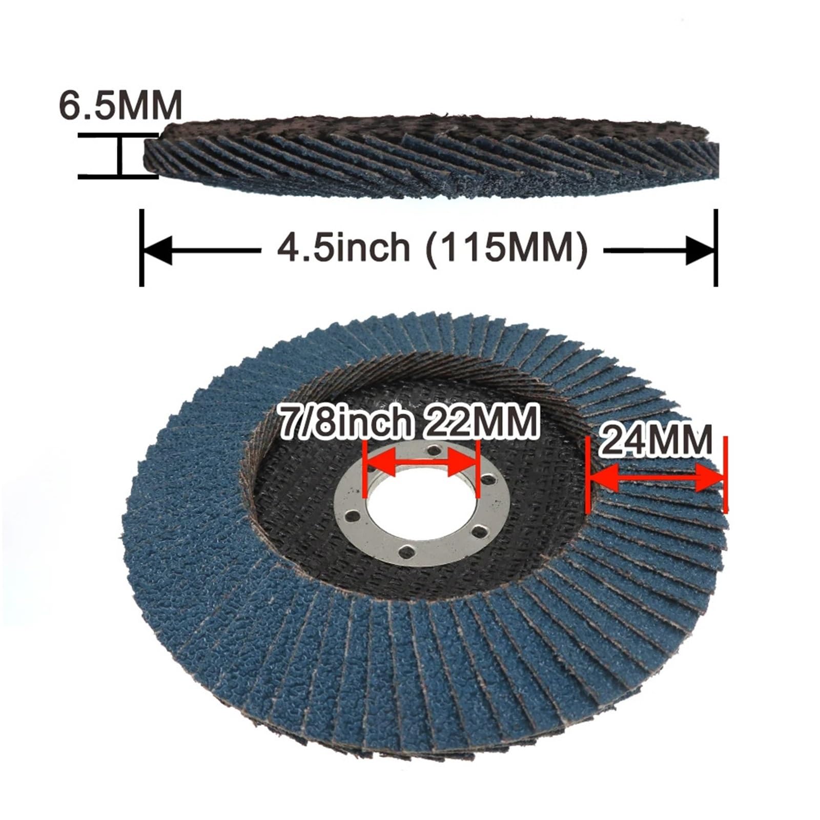 Schleifscheiben 10 Stück Fächerscheiben 115 mm Schleifen 4,5 Zoll 40/60/80/120 Körnung Schleifscheiben Klingen