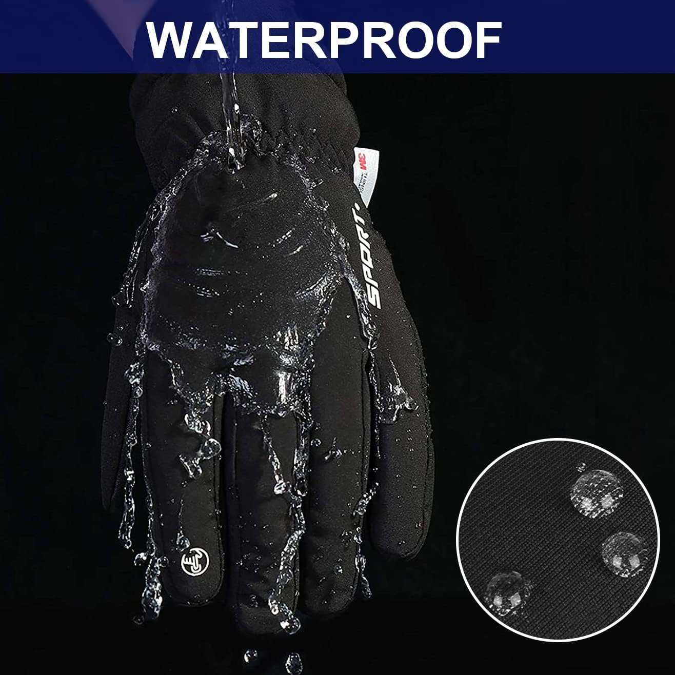 Winter Gloves Touchscreen Gloves Cold Weather Windproof Gloves Warm Thermal Gloves for Running Cycling Outdoor Activities for Men and Women : Sports & Outdoors