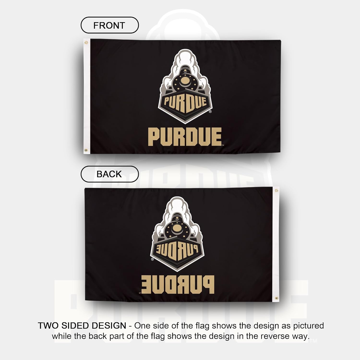 Desert Cactus Purdue University 100% Polyester Indoor Outdoor 3x5 feet Banner Boilermakers (Flag 1A) - Image 2