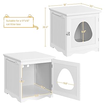 Amazon.com: Yaheetech Cat Litter Box Enclosure, Litter