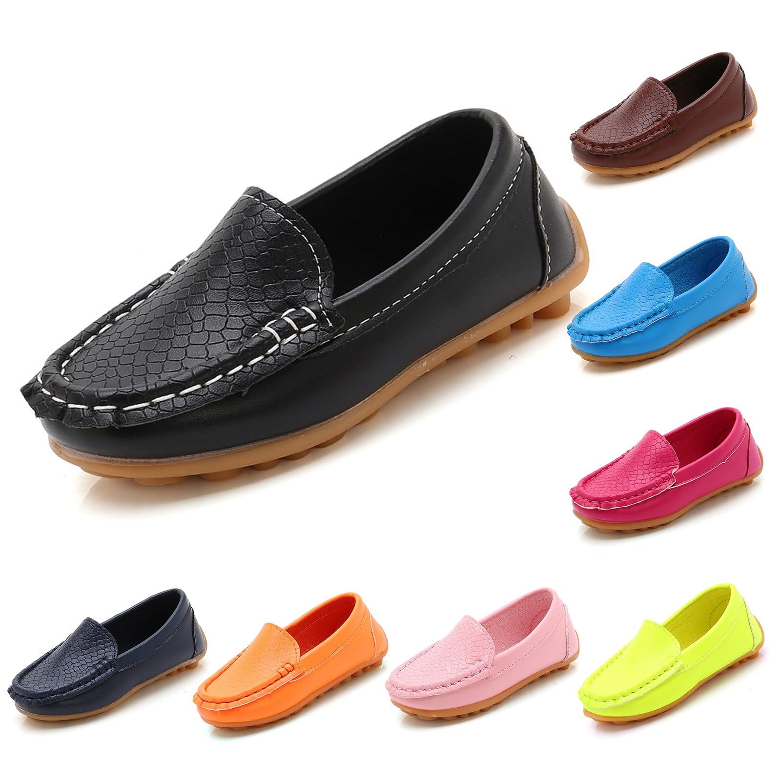 Boy's Loafer Slip-On Dress Shoes- Toddler Little Kid Boys Girls Soft Slip On Loafers Dress Flat Shoes Boat Shoes Casual Shoes Sneaker