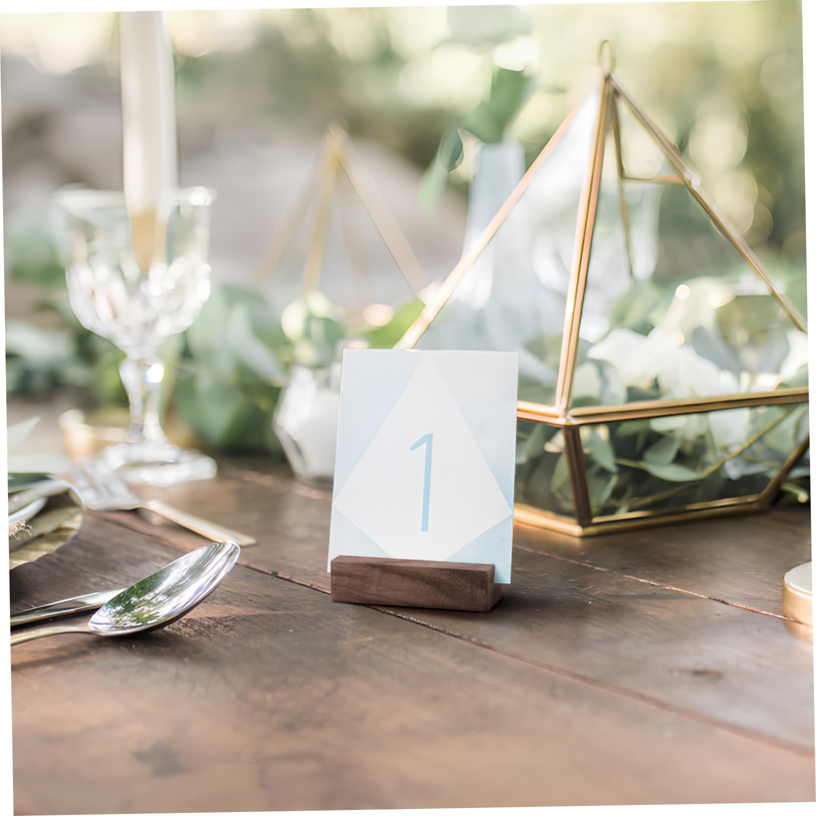 IMIKEYA 36piezas Soporte De Tarjetas De Madera para Mesa De Base De Madera Rústica para De Mesa Menús y para Bodas Restaurantes