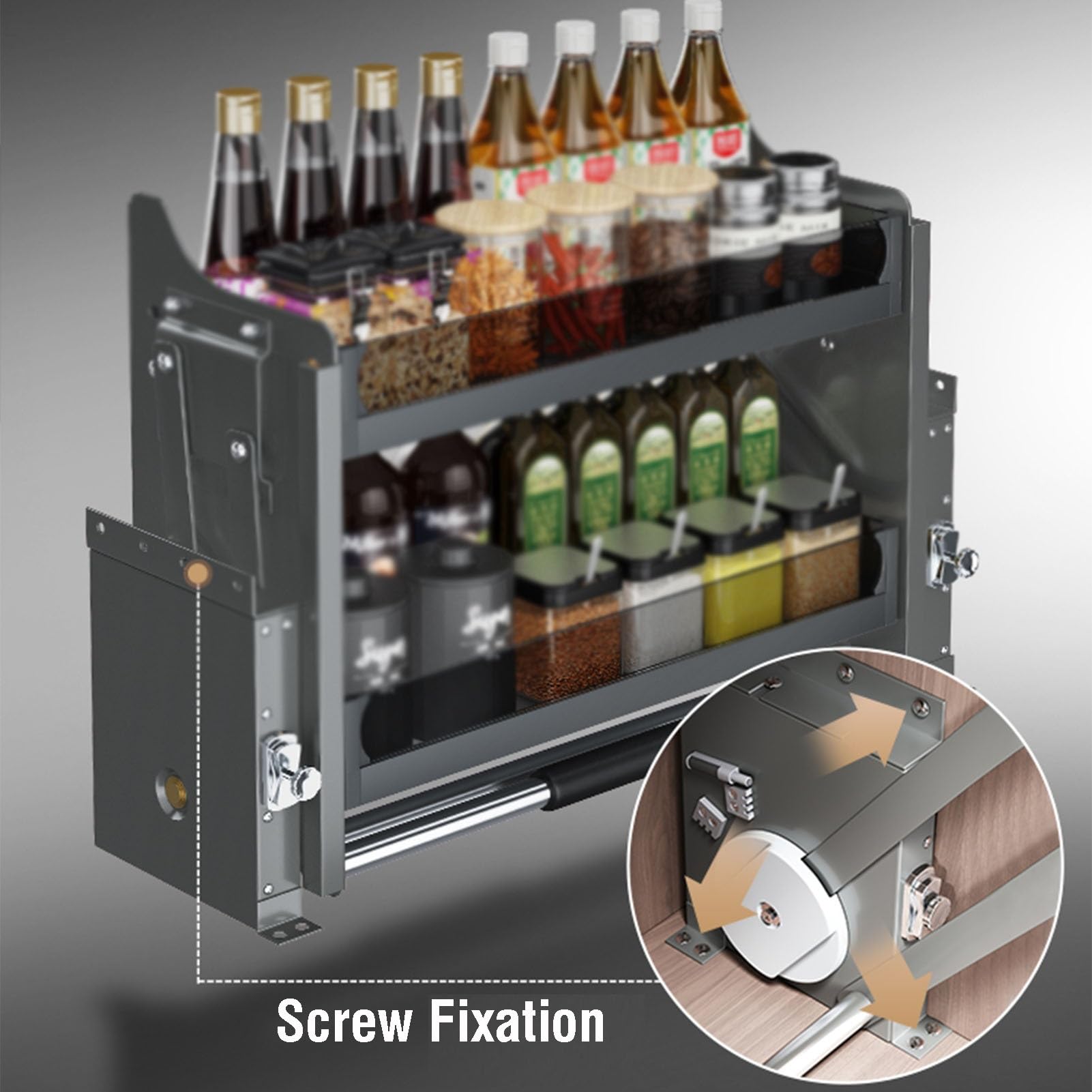 Pull Down Cabinet nizer Regalsystem für Küchengeräte Lift Oberschränke