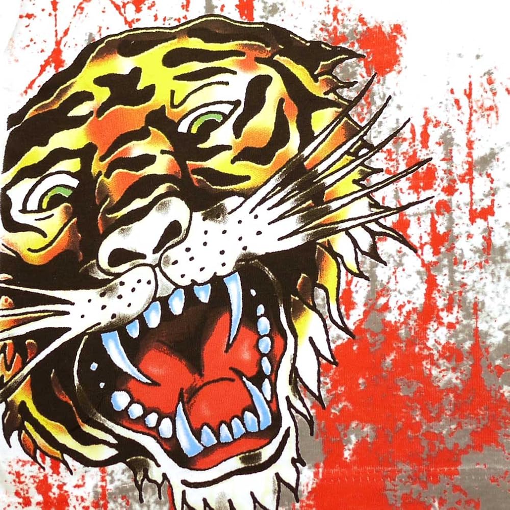 Ed Hardy エドハーディ ◆ 虎 タイガー スタンプ 半袖 Tシャツ Ed Hardy - 新品 Ed Hardy エドハーディ Tシャツ ヴィンテージ