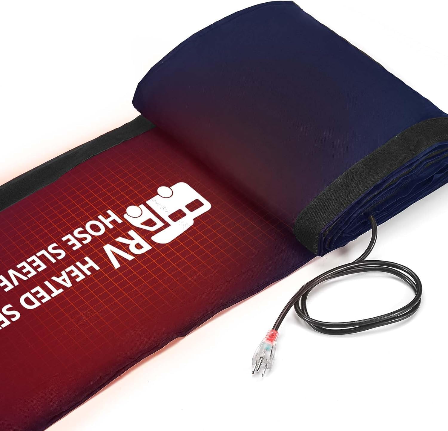 Manguera de alcantarillado con funda térmica para evitar la congelación a -42.8 °C, kit de manguera de alcantarillado azul para caravana, accesorios de caravana o caravana