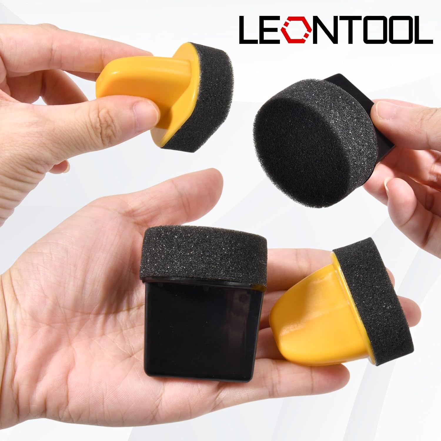 4 Pcs Sponge Applicators, Foam Shoe Polish Dauber, Shoe Polish Applicator Sponge for Leather Shining & Polishing Tool, Foam Dauber Brush for Shoes, Boots, Bags, Jackets, Car Seats