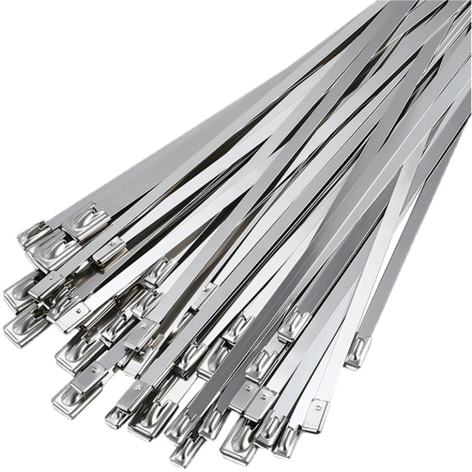 Erhtguo 4.6X300mm 100Pcs Cable Ties Plier Hand Stainless Steel Tie Self-Locking Fastening Strap Cutting Tool(4.6X300mm)