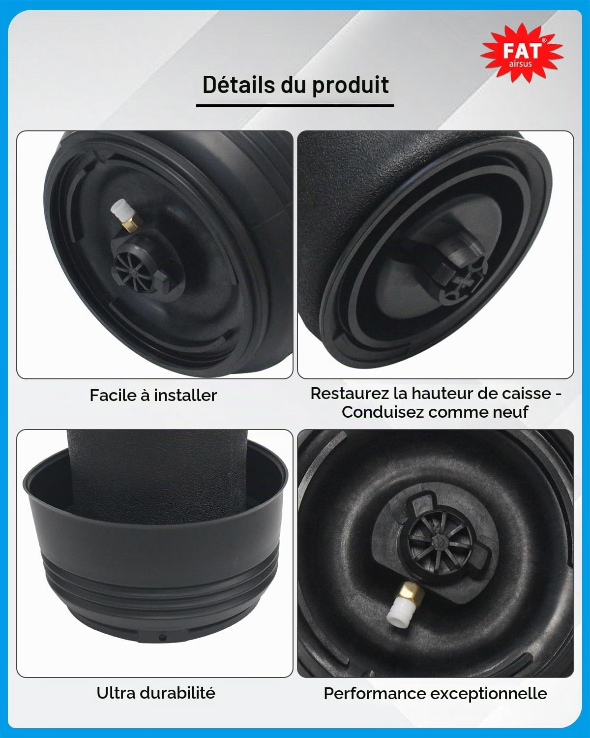 1 paire de Kit de réparation de Suspension pneumatique arrière droite gauche pour BMW X5 F15 X6 F16 F85 M50d 37126795013 37126795014 2014-2018