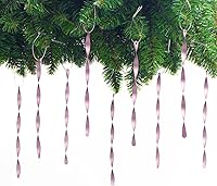 Vista 23 de AMS Adornos para árbol de Navidad, juego de 24 piezas de adornos de carámbanos retorcidos de aluminio para árbol de Navidad, fiesta de Año Nuevo