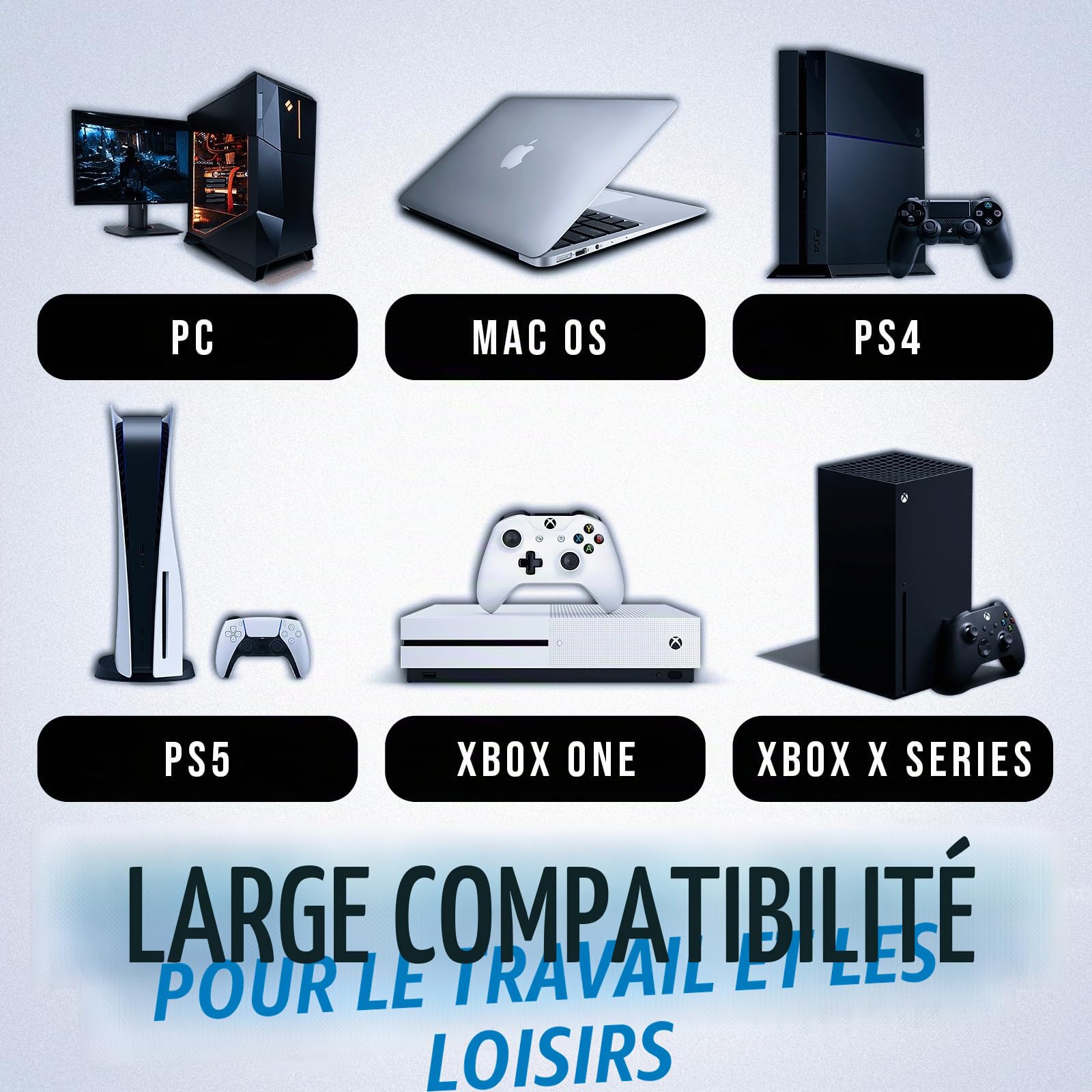 KLIM Chroma Clavier Gamers QWERTZ DEUTSHLAND Filaire USB - Haute Performance - Éclairé chromatique Gaming Noir RGB PC Windows, Mac PS4 [ Nouvelle Version ]