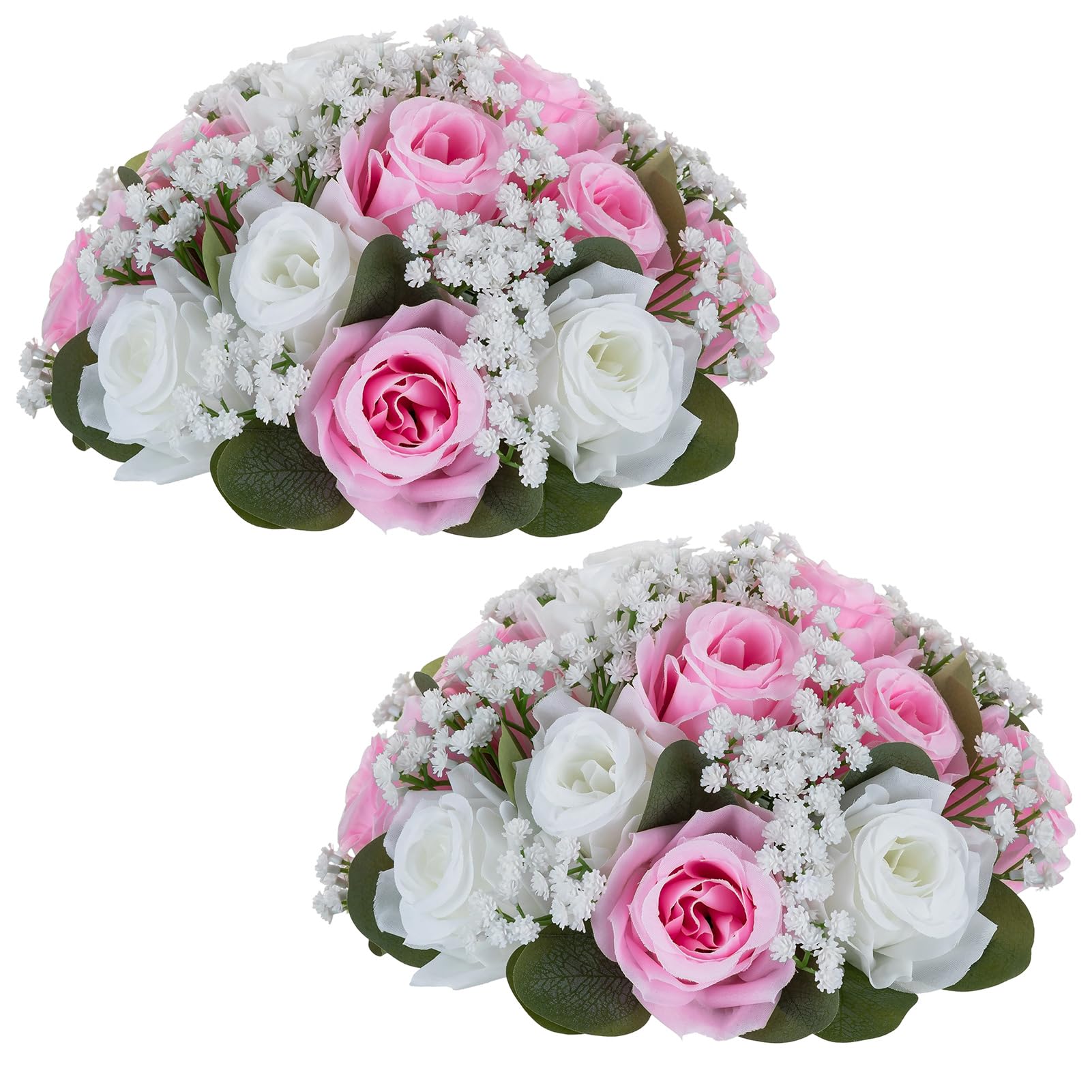 Bouquet de fleurs artificielles NUPTIO x2 pour table de mariage et fête 24cm