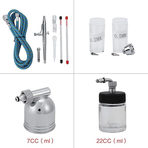 Miniatura 9 de Mini compresor de aerógrafo conjunto pistola de pintura Mini compresor de aire pistola de pulverización para decoración de pasteles