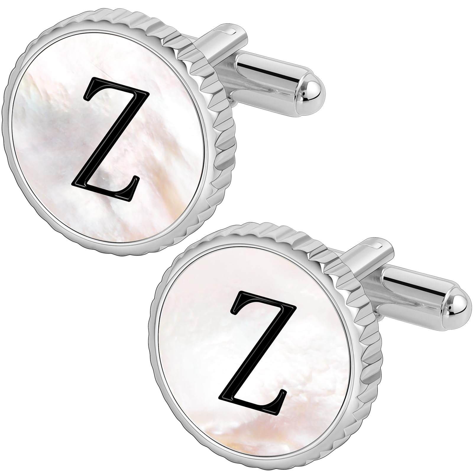 Cuff Links Mens Golden Silver Gunmetal Black, Cufflinks for Men Custom Initial Personalized Mother Of Pearl Mens Cufflink for Shirt Golden Silver Gunmetal Black Cuff Link Shirt for Wedding