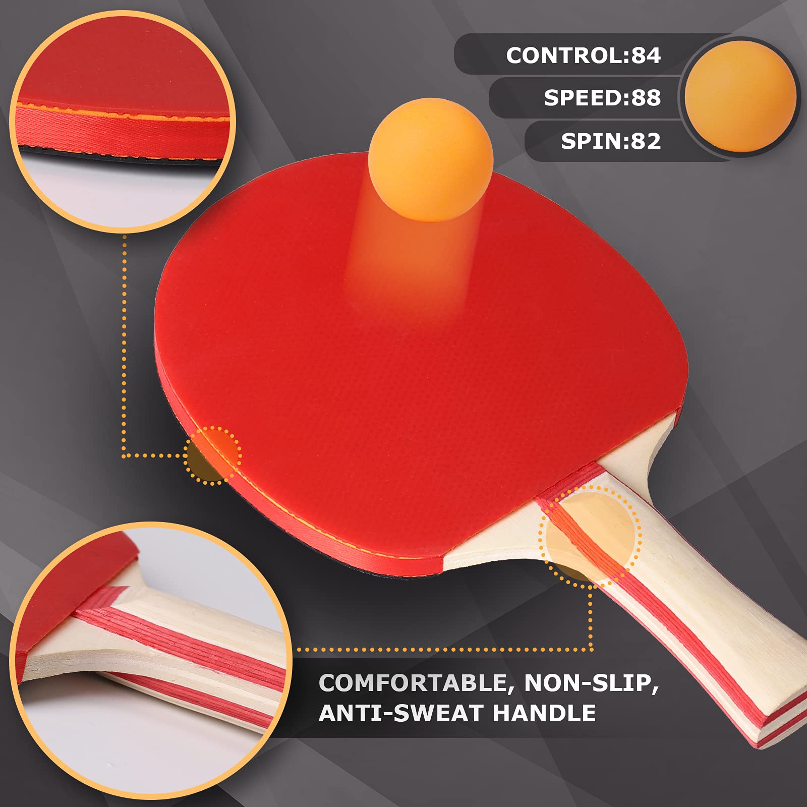 Image secondaire de Le kit de Tennis de Table Xgear Anywhere Comprend Un Filet rétractable, 2 pagaies de ping-Pong, 3 balles à Fixer à n'importe Que