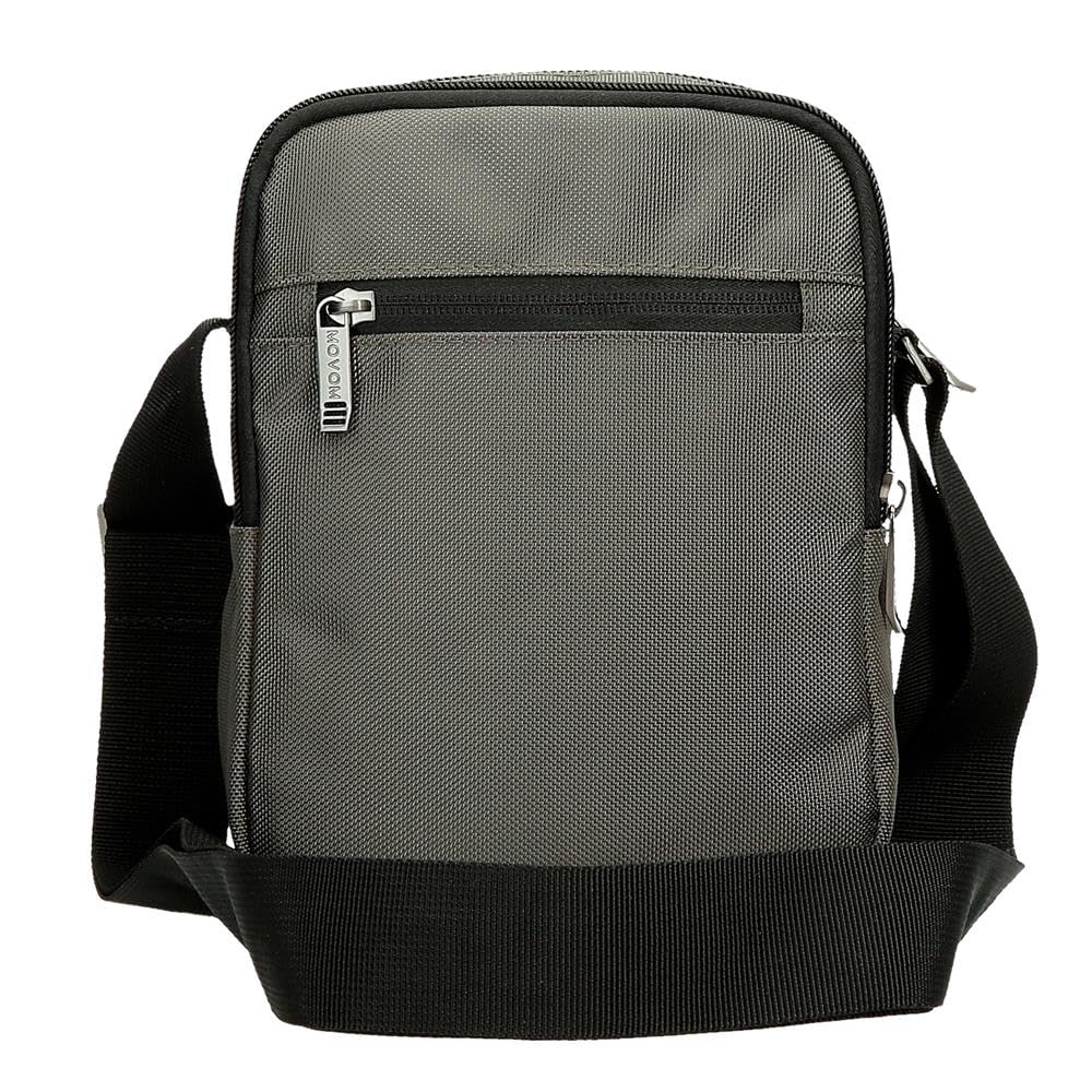Movom Buster Borsa a tracolla Due scomparti Grigio 17x22x7,5 cm Poliestere con dettagli in pelle sintetica by Joumma Bags, grigio, Borsa a tracolla a due scomparti