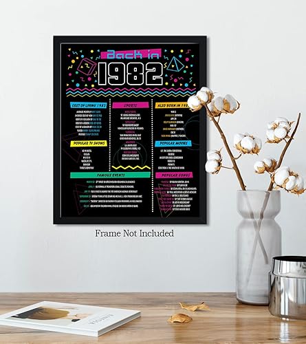 Miniatura 5 de Regalos de cumpleaños número 40 para mujer - Decoración del hogar en 1982 - Regalo, decoraciones de fiesta, suministros para aniversario de boda -