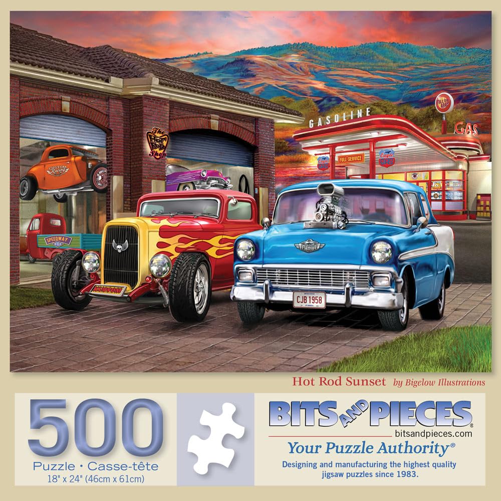 Amazon.com: Bits and Pieces 500 Piece Puzzles for Adults - Large