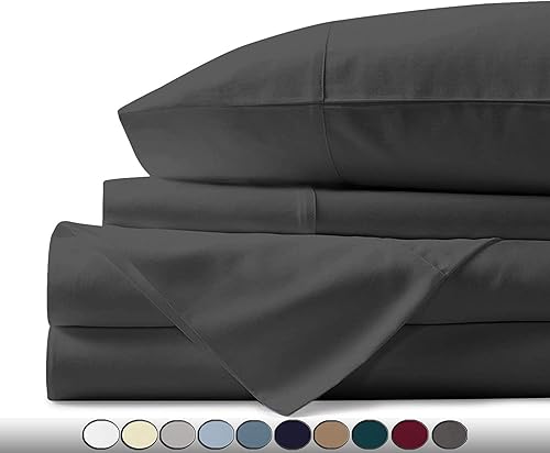 Miniatura 2 de Juego de sábanas de 4 piezas, algodón de 1000 hilos, juego de ropa de cama de lujo que se adapta a bolsillos de hasta 15 pulgadas de profundidad,