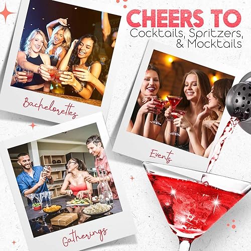 Miniatura 18 de Pizzazz Blue Envy - Mezcla de Martini con purpurina comestible para bebidas (12 onzas), mezcladores de bebidas prémium para cócteles, mezclador