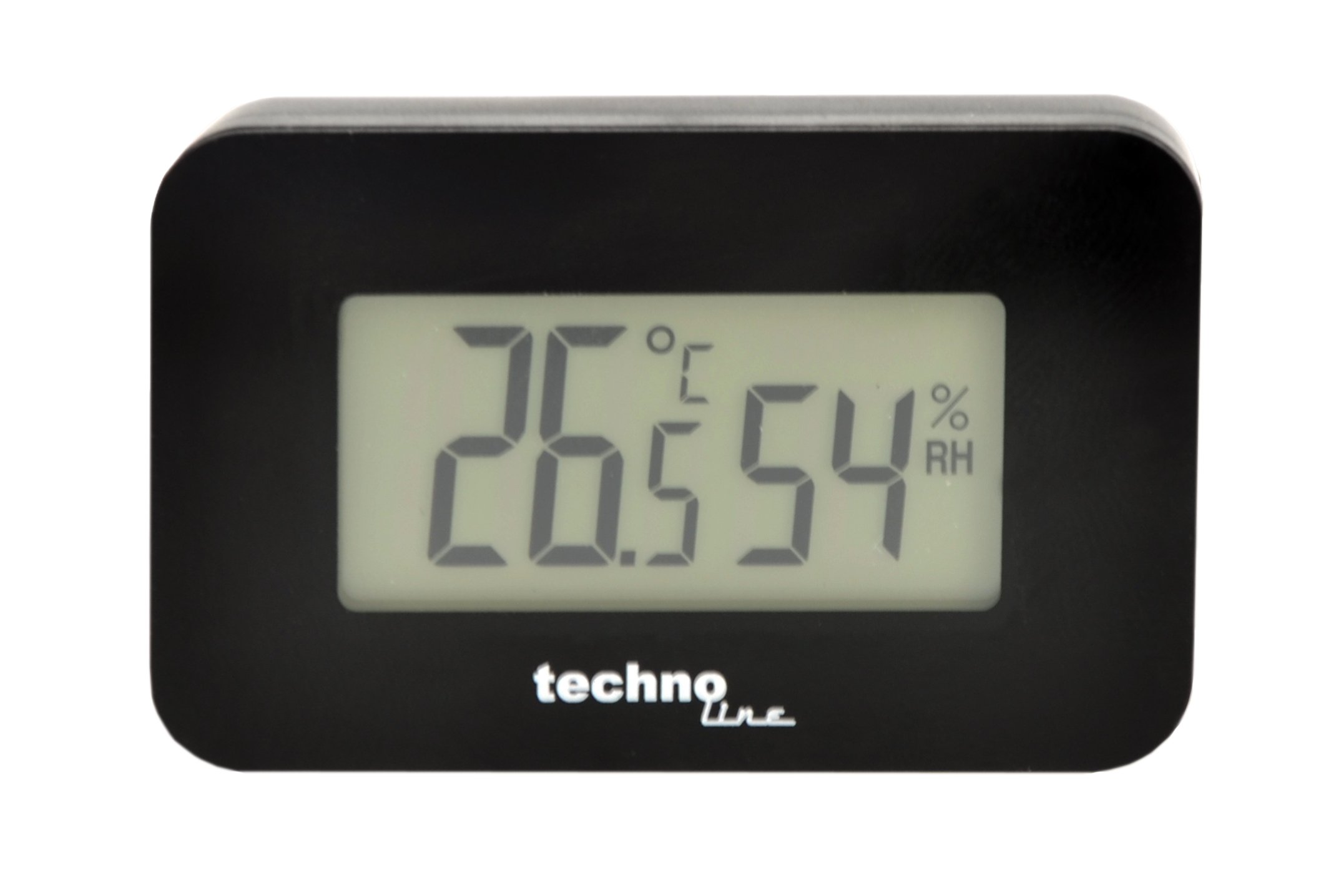 Termometr Technoline WS 7009 - termometr samochodowy z podświetleniem do wnętrza, czarny, wyświetlacz temperatury, wyświetlacz wilgotności, 52 x 14 x 32 mm