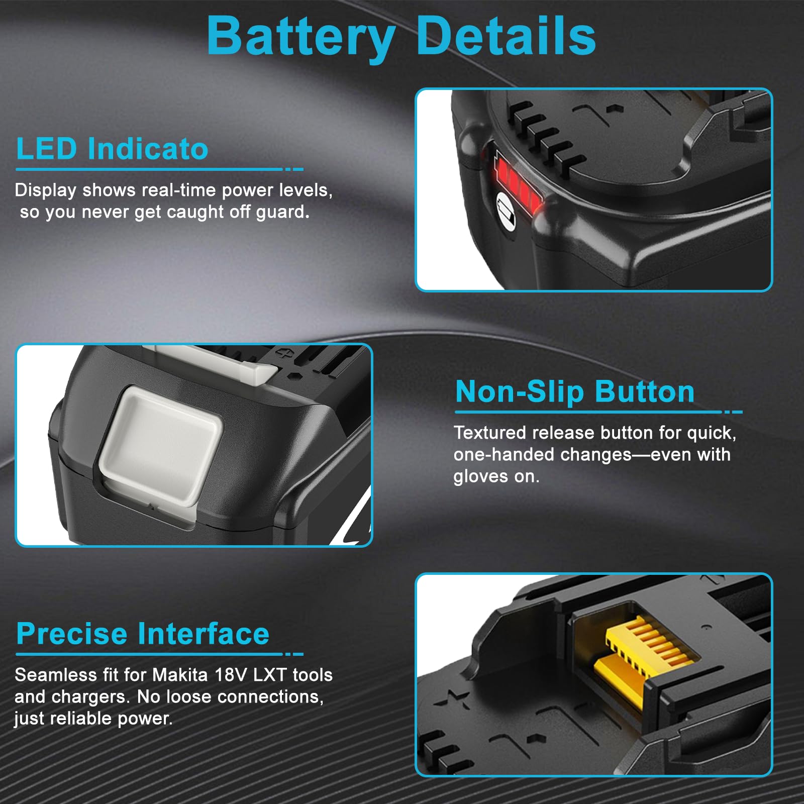 2 Piezas Batería 5,5Ah 18V & DC18RF Cargador LCD para Makita LXT | 5500mAh Li-Ion, Compatible BL1850 BL1860 BL1820 BL1850B BL1830 BL1840 BL1830B, Carga 3A,Para Todo Sistema LXT