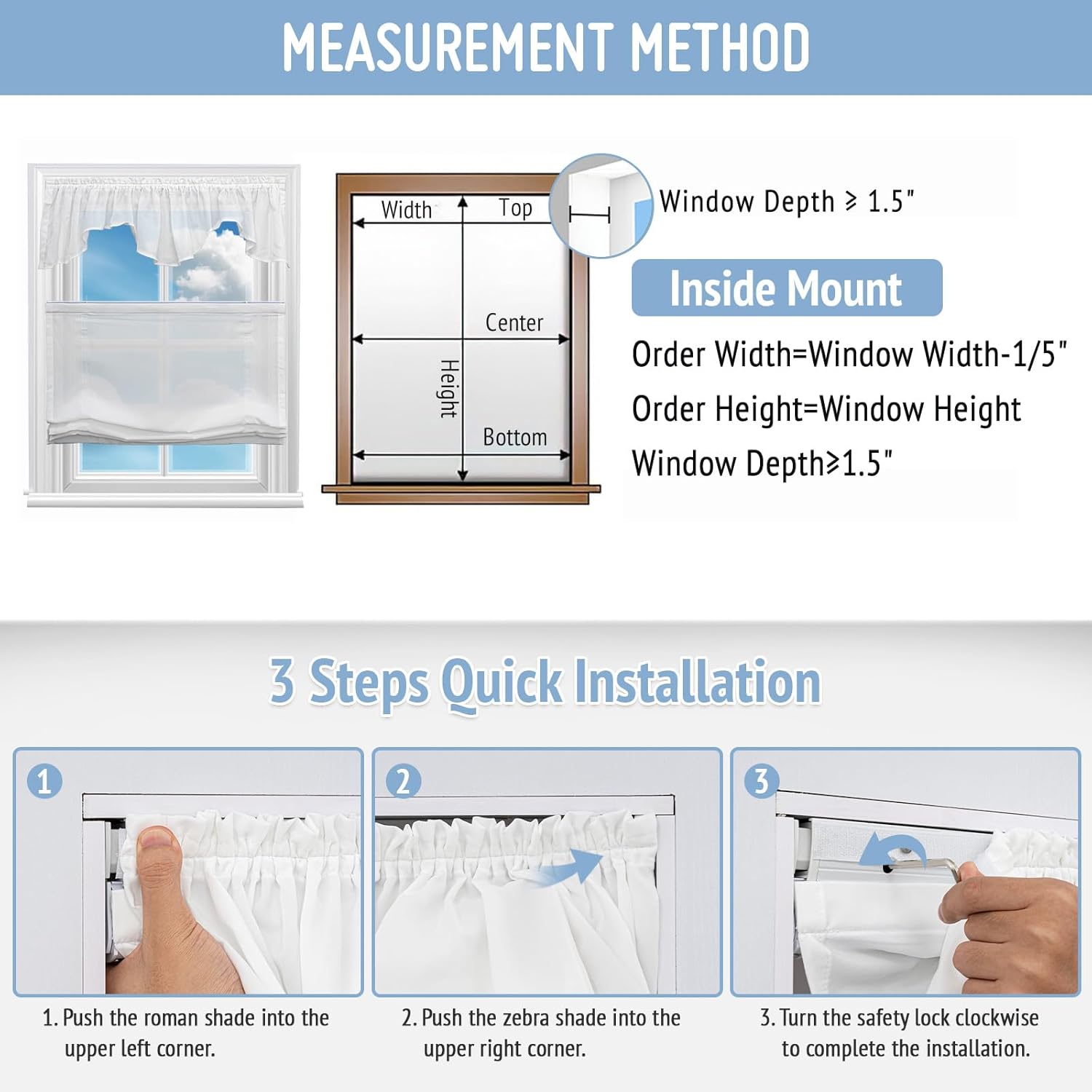 Keego Top Down Bottom Up Roman Shades for Windows No Tools No Drill Custom Cordless Roman Shades Blinds Light Filtering Fabric Window Shades Privacy for Home(Beige,Light Filtering)