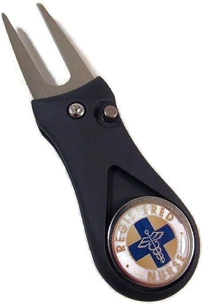 Review RN REGISTERED NURSE LOGO ON SWITCHBLADE GOLF DIVOT TOOL NEW
