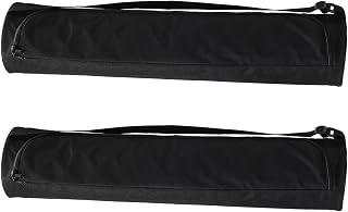 Alasum Yoga Mat Carrier Bag 2pcs with Adjustable Shoulder Strap | Black Foldable Pouch, Waterproof Design for Studio and Fitness Activities