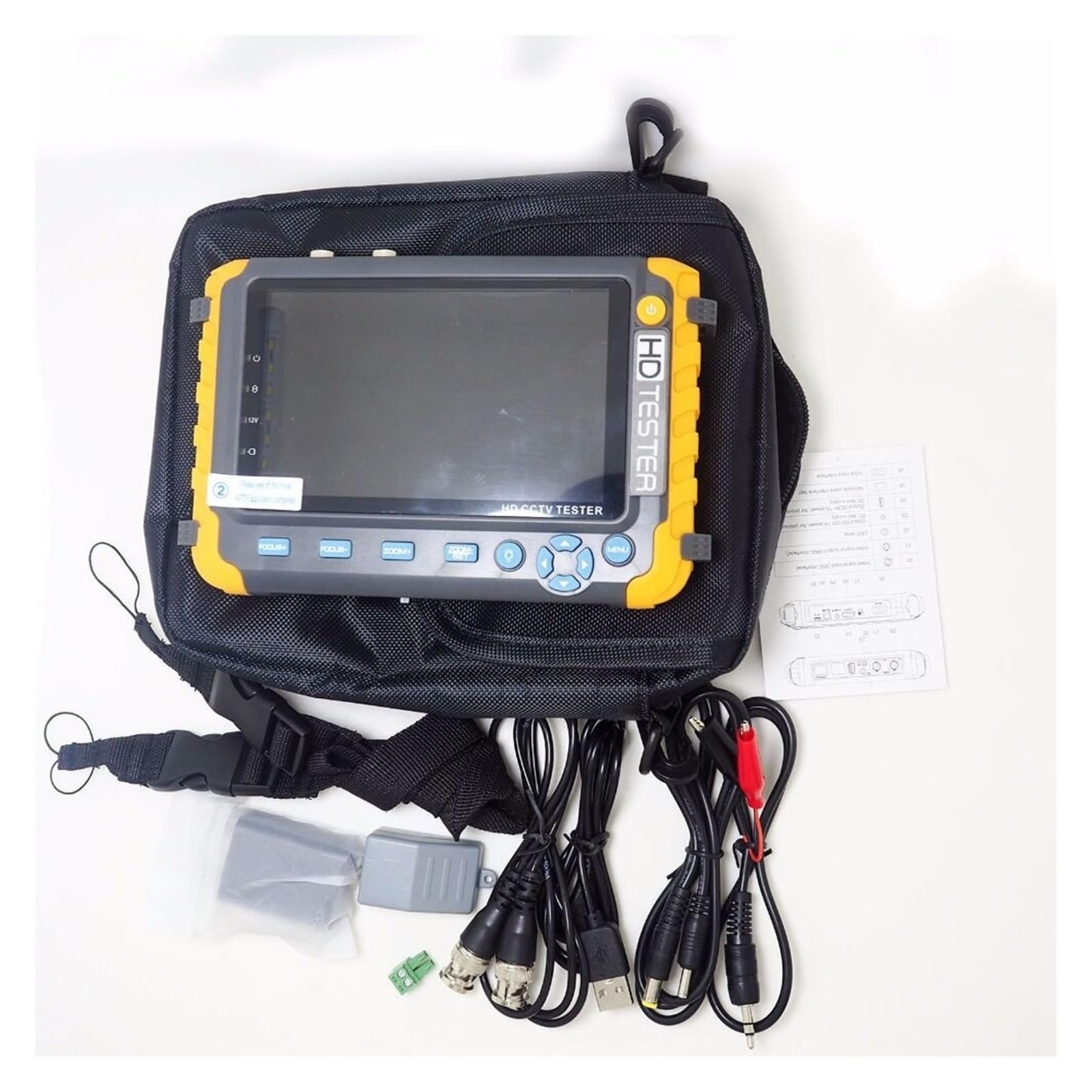Tester Portatile per Fotocamere, CCTV IV8W AHD/CVI/TVI CVBS CCTV Tester Tester for Telecamere CCTV Tester AHD con Ingresso VGA Tester Video CFTV Mini Monitor Test di Videosorveglianza