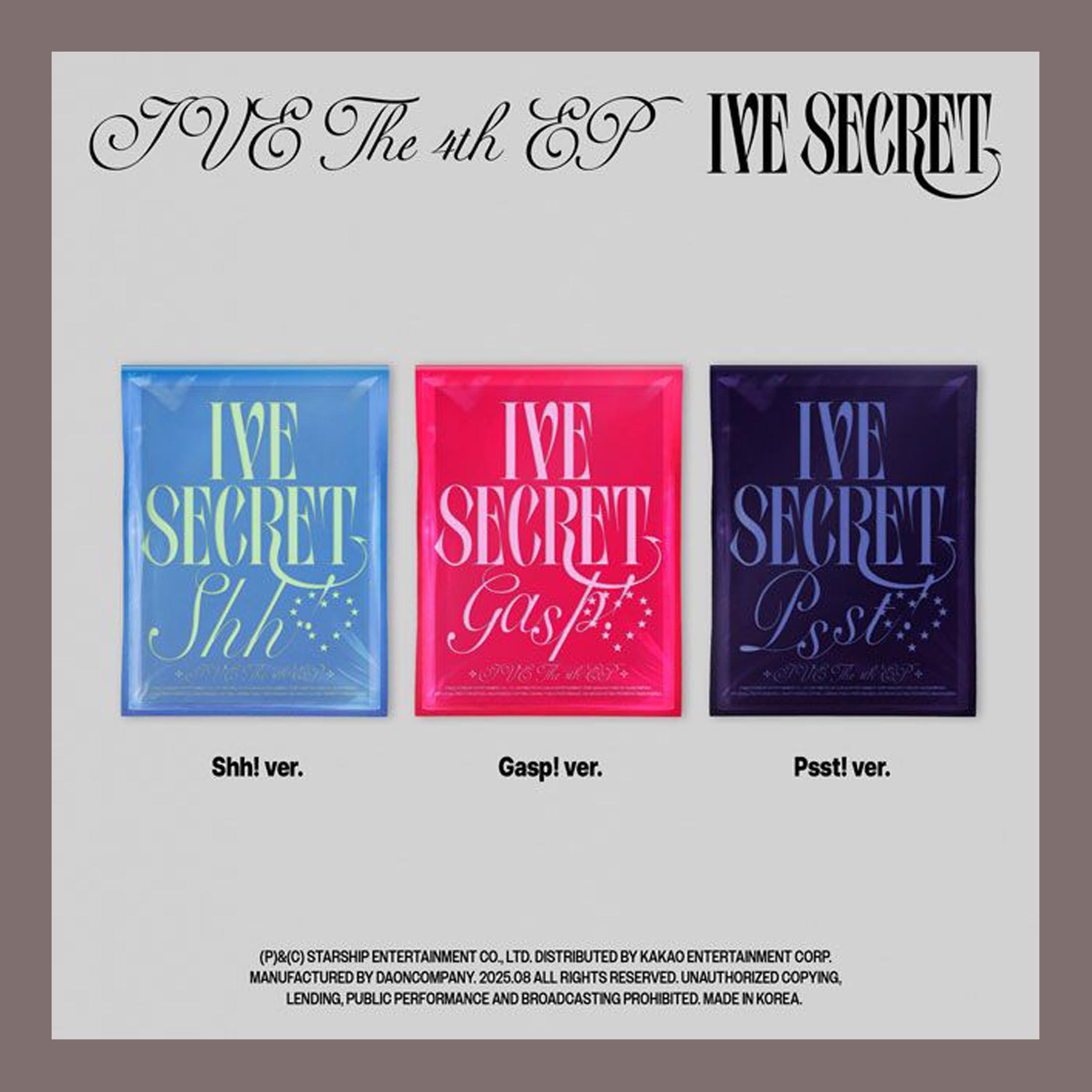 P.IDL　新品未開封　Stay with me　タイプL　廃盤　希少品[CD] Amazon.com: IVE - IVE SECRET 4th Mini Album (Photobook - Gasp! Ver