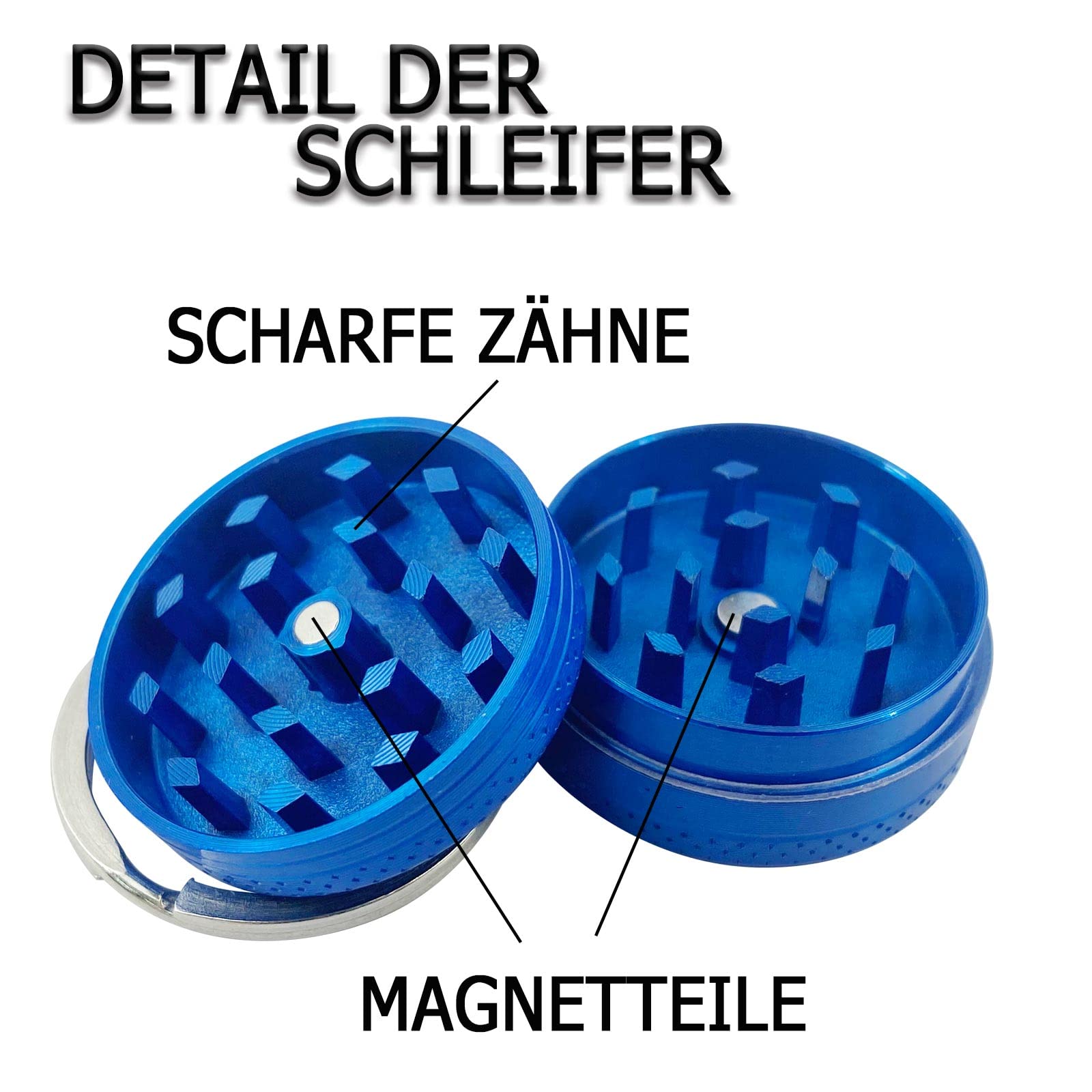 Mini macinaspezie in metallo da 1,18 pollici, con 25 mm di diametro in metallo portachiavi * 2, simpatico portachiavi per uomini e donne 3